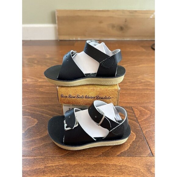 Salt Water Sandals Baby/Toddler Girl Size 5 Hoy Shoe Surfer Black NEW - Picture 2 of 6